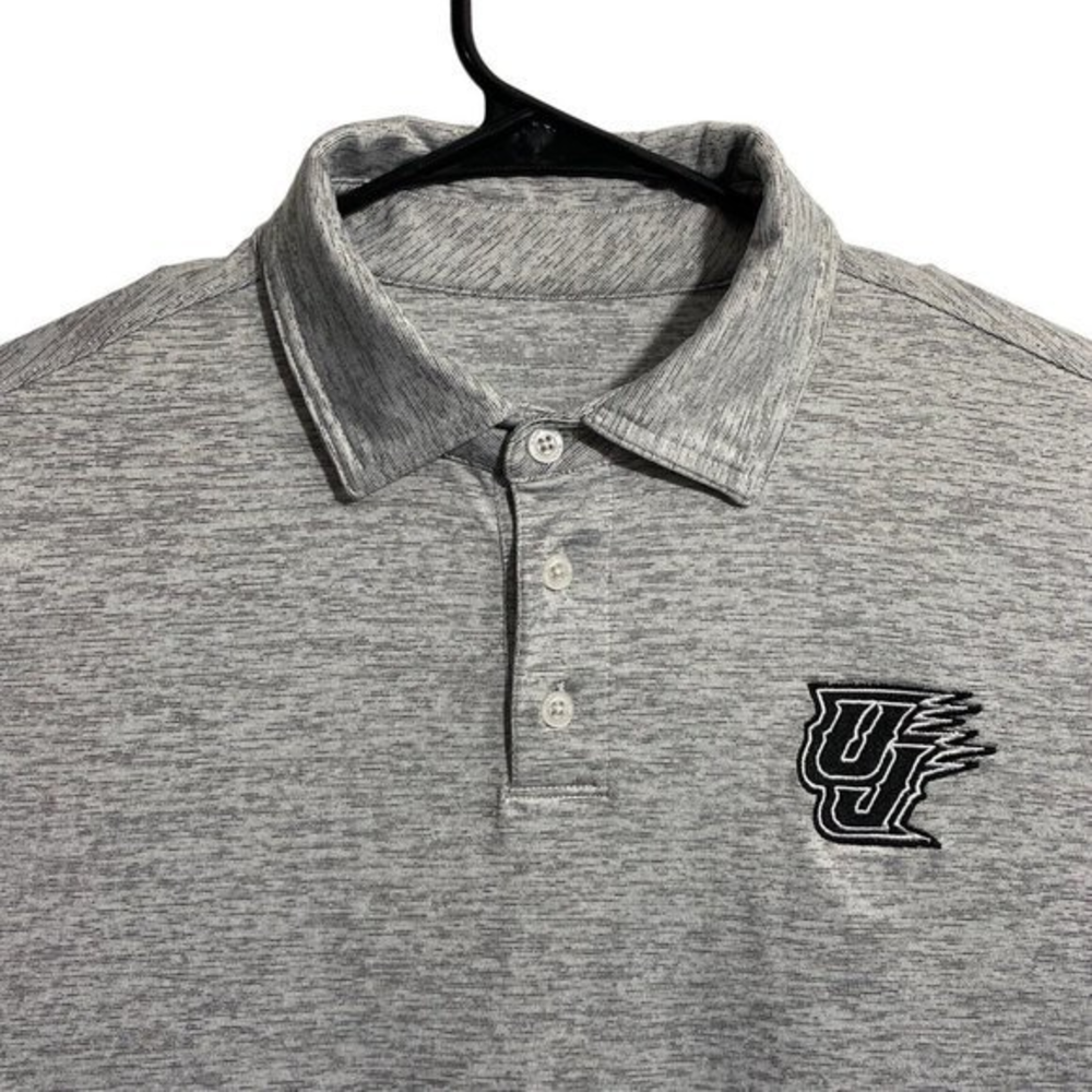 Black Clover Utah Jazz Golf Polo Mens Size M Gray Embroidered‎ Logo